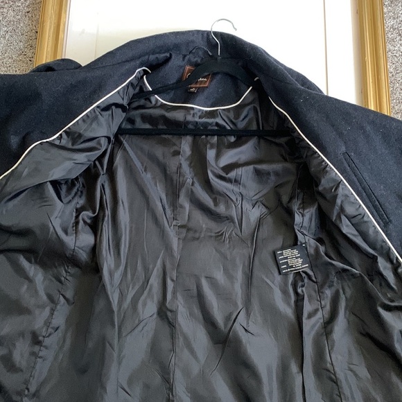 Cole haan wool blend gray coat size medium outerwear - Picture 11 of 11